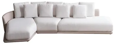 Obrázek produktu pro Bílá modulární pohovka Designová rohová pohovka Moderní pohovka ve tvaru L nábytek