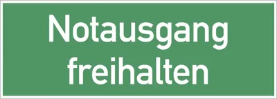 Produktbild von Dreifke® Notausgang freihalten, Folie, 297x105 mm
