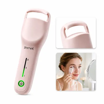 Produktbild von Beheizte Wimpernzange USB-C Wiederaufladbar, Elektrischer Wimpernformer mit 3 Temperaturstufen & Silikonpad, Tragbar Rosa