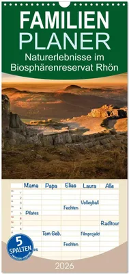 Produktbild von Familienplaner 2026 - Naturerlebnis im Biosphärenreservat Rhön mit 5 Spalten (Wandkalender, 21 x 45 cm) CALVENDO
