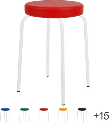Produktbild von Gymnastikhocker mit Komfort-Polster, Hocker, Stapelhocker, Stapelbar ø 38 cm