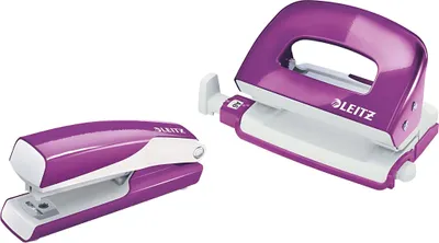Produktbild von Leitz 55612062, 10 Blätter, Metallisch, Violett, Metall, Kunststoff, 80 g/m², 3,5 cm, Hinten