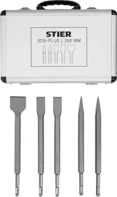 Produktbild von STIER SDS-Plus Meißelsatz 5-tlg. 250mm