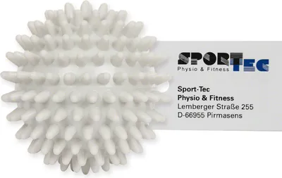 Produktbild von Igelball Massageball Reflexzonen Massage Selbstmassage hart 6 cm lichtgrau