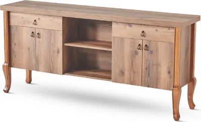 Produktbild von Komplett Büroeinrichtung Set Schreibtisch Sofas Sideboard Klassisch Holz
