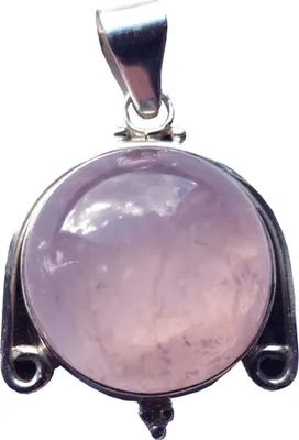 Produktbild von Damen Edelstein Anhänger Rosenquarz aus 925 er Sterling Silber