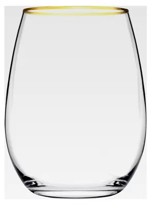 Produktbild von Bernsteingläser, transparent, mit Goldrand, 35 cl, 6 Stück