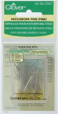 Produktbild von Clover Patchwork Stecknadel (fein) 0,40x36mm, Glaskopf 100 Stück
