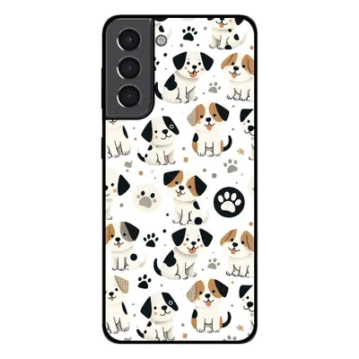 Produktbild von Smartphonica Handytasche für Samsung Galaxy S22 mit Hundedruck - TPU Rückseite Abdeckung Fall Hunde Design