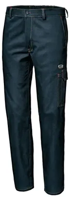 Immagine prodotto di Pantaloni da lavoro Sir Safety Symbol da uomo in cotone Massaua con cuciture triple, taglia 62, blu navy