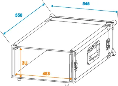 Image de ROADINGER Verstärkerrack PR-1, 3HE, 47cm tief (3010980P)