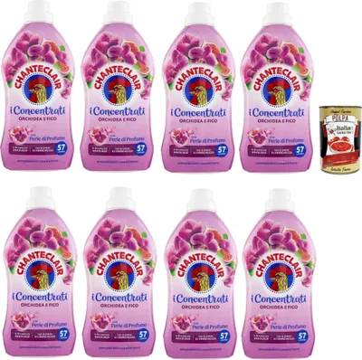 Produktbild von Chante Clair, i Concentrati Ammorbidente Orchidea e Fico, Weichspüler mit Orchidee und Fig 8x 1140ml lang anhaltender Duft 57 Wäschen Waschmittel + Itlaian Gourmet polpa 400g