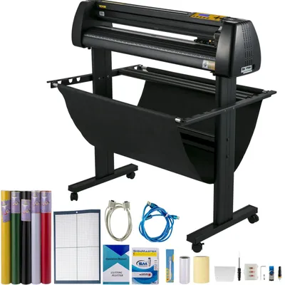Immagine prodotto di Tagliacarte per vinile - Tagliacarte - Plotter - Macchina per il taglio di adesivi - Macchina da taglio - Larghezza di taglio di 34 pollici