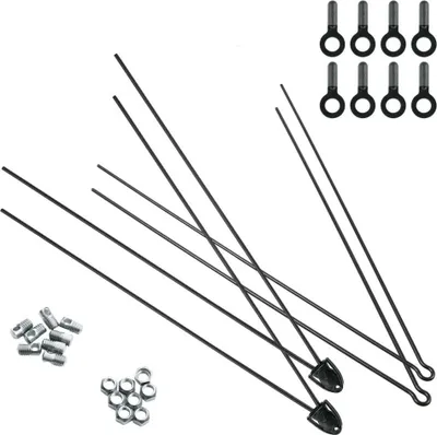 Produktbild von SKS V-Strebenset 3,0 mm V2A schwarz gepulvert, 355 mm Länge, inklusive Secucl...