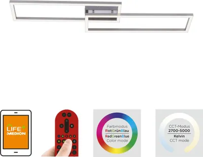 Obrázok produktu pre Stropné svietidlo LeuchtenDirekt Lola Maxi Smart LED stropné svietidlo diaľkové ovládanie stmievateľné RGB + CCT
