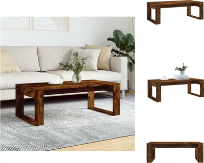 Zdjęcie produktu dla vidaXL Stolik kawowy dąb wędzony 102x50x35 cm materiał drewnopochodny - Stoliki kawowe