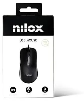 Productafbeelding van Nilox MOUSB1014, Optische muis, USB Type-A, 2400 DPI, Zwart
