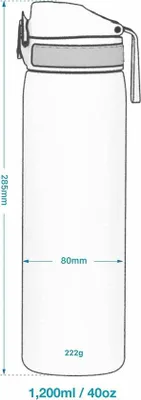 Imagen del producto de Botella de acero inoxidable de 1 litro - Ecológica y fácil de abrir, 1200 ml