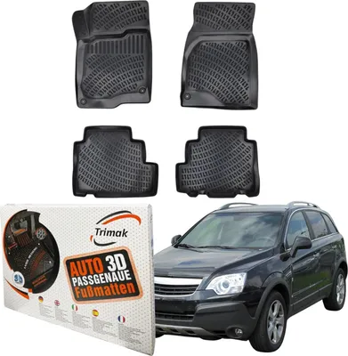 Produktbild von Trimak Autofußmatten kompatibel mit Opel Antara 2006-2017 Auto Allwetter Gummimatten