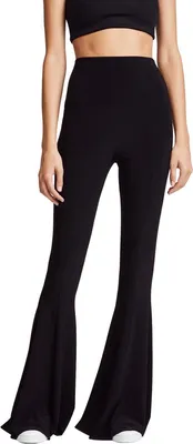 Produktbild von Modische Damen Fishtail hosen, Schlaghosen, Weite Hosen, Schwarz - S