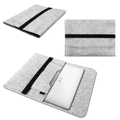 Produktbild von Schutz Hülle für Samsung Galaxy Book / Book2 Pro 360 13.3 Zoll Tasche Filz CoverFarbe:Hellgrau