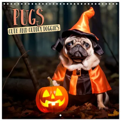 Productafbeelding van PUGS: Schattige en knuffelbare hondjes (Wandkalender 2027, 12 × 12 inch) CALVENDO: Wandkalender voor 12 maanden