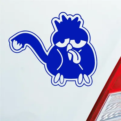 Produktbild von Auto Aufkleber Comic crazy Henne Tuning 12x10 cm Dunkelblau Sticker Heckscheibenaufkleber