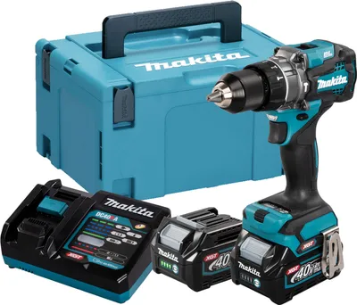 Immagine prodotto di Makita HP001GD201 Trapano avvitatore a percussione a batteria Cordless (2 x Batteria 2 5A)