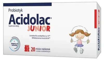 Produktbild von Acidolac Junior Erdbeer-Geschmack - 20 Kautabletten