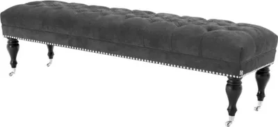 Produktbild von Casa Padrino Wohnzimmer Sitzbank Dunkelgrau 160 x 46 x H. 45 cm - Luxus Qualität