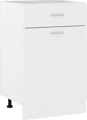 Produktbild von "2026 Promotion" Buffetschrank Küche, SchubUnterschrank, Lyon Weiß 50x46x81,5 cm Holzwerkstoff - Mehrzweckschrank CC26936