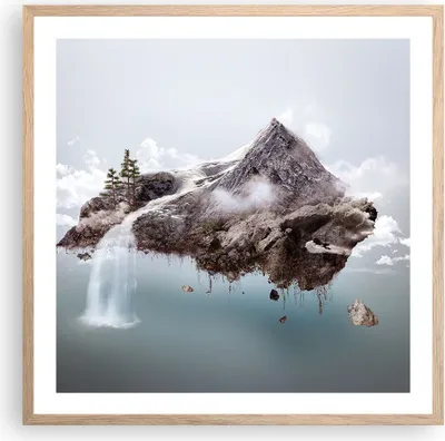 Produktbild von Gerahmtes Poster - Rahmen in heller Eiche - Umwelt Natur - 60x60 cm - Wand Bild - Wanddeko - Wandbilder - Kunstposter - Wandposter - Bilderrahmen - Bilder - Kunstdruck - Wandbild - P2NAC60x60-3548