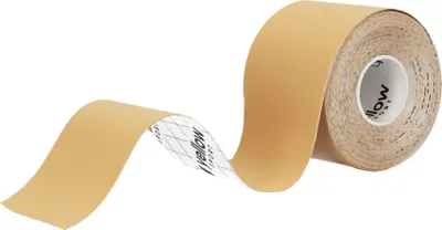 Produktbild von yellowSPORT yellowENERGETIC TAPE - Biomechanisches Kinesiotaping-Tape - Nylon - 5 cm x 5 m - Beige - 1 Stk.