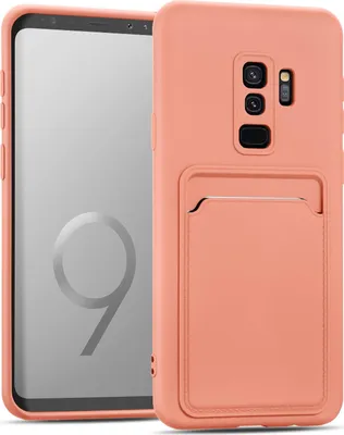 Produktbild von Handyhülle für Samsung Galaxy S9 Plus Hülle Silikon Schutzhülle mit Kartenfach Slim Wallet Case, Rosa