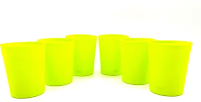 Produktbild von Set mit 6 wiederverwendbaren Plastikbechern à 180 ml, limettengrün