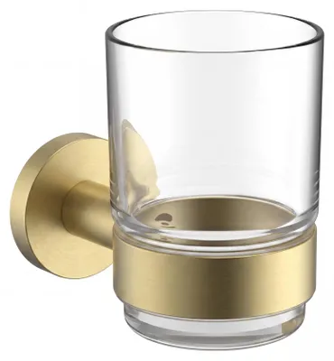 LAVITA Zahnputzbecherhalter Senso für Wandmontage Gold gebürstet – Produktansicht