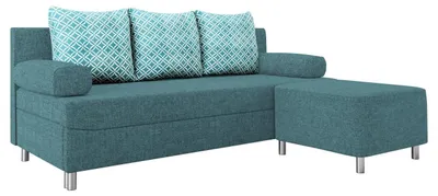 Produktbild von MIRJAN24 Schlafsofa Dover mit Bettkasten und Schlaffunktion, Bettsofa, Couch vom Hersteller (Sofa mit Polsterhocker, Farbe: Lux 30 + Evo 30)