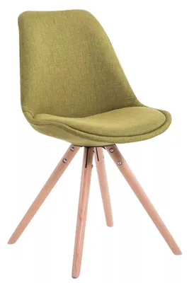 Produktbild von In And OutdoorMatch Besucherstuhl Dante - Grüner Stoffstuhl - 1er Set - Mit Rückenlehne - Konferenzstuhl - Sitzhöhe 45cm