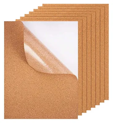 Produktbild von 8 selbstklebende Korkplatten 30 x 21 cm, 2 mm dick, rechteckig
