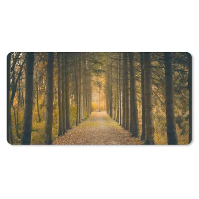 Produktbild von MuchoWow® Schreibtischunterlage Pfad - Bäume - Wald 80x40 cm - XXL Mauspad - Gaming Mauspad
