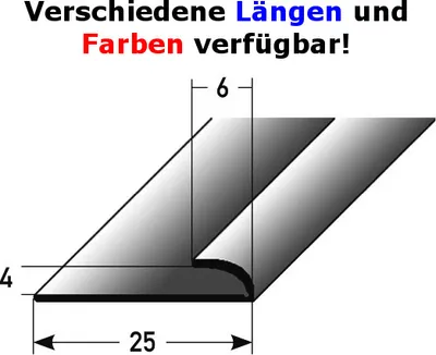 Produktbild von Mini-Klemmprofil / Einschubprofil "Westerose" für Designböden, 4 mm Einfasshöhe, Aluminium eloxiert, gebohrt-silber-1000