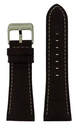 Produktbild von Festina Uhrband LB-F16235/2 Ersatzband Leder 28 mm braun weiß
