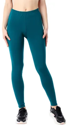 Produktbild von Bellivalini Damen Lange Leggings aus Baumwolle BLV50-183 (Smaragdgrün, XS)