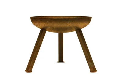 Image de TheFavilla - Bol de feu Bombe en acier corten (2,5 mm) - foyer pour jardin & terrasse, Ø 48 cm, 7 KG, résistant aux intempéries, aspect rouille, durable