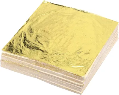 Obrázek produktu pro Zlatá fólie imitace, 600 kusů, 14 x 14 cm, pro kreativní tvoření
