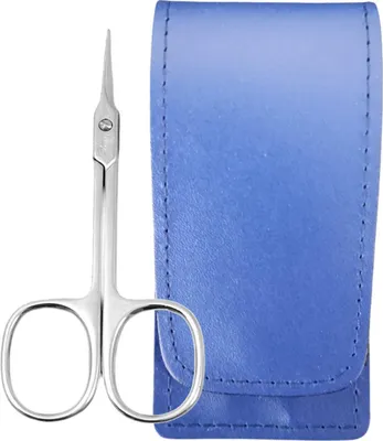 Produktbild von Solingen Turmspitze Schere mit Echt-Leder Etui – Germany Blau