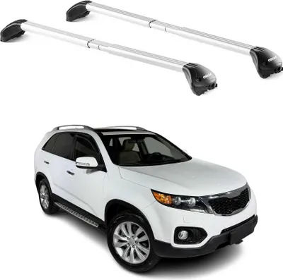 Obrázok produktu pre Strešný nosič Batožinový nosič pre Kia Sorento XM 2009-2014 5-dverový hliníkový strieborný 2x ABE
