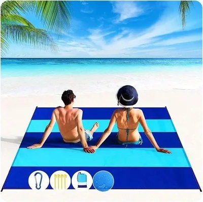Produktbild von Famanu Strandlaken Wasserabweisend und Sanddicht - 210 x 200 cm