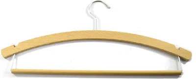 Obrázek produktu pro Ramínko dřevo pánské,L háček,zářezy,vosk 42cm CZ