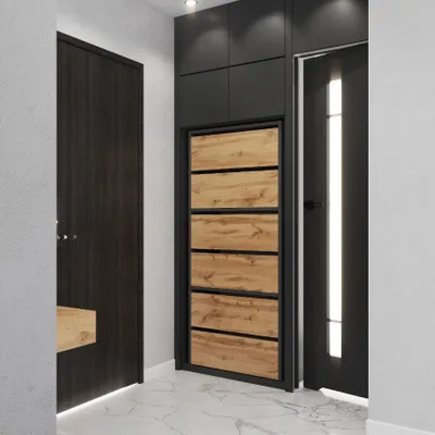 Produktbild von Schuhschrank für den Flur | Schuhregal modular | Schrank mit Platz zum Aufbewahren von Schuhen Schuhbank mit die Klappe GRAU MATT WOTAN Schuh-Kommode